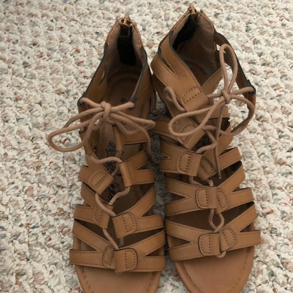 cute brown flip flops